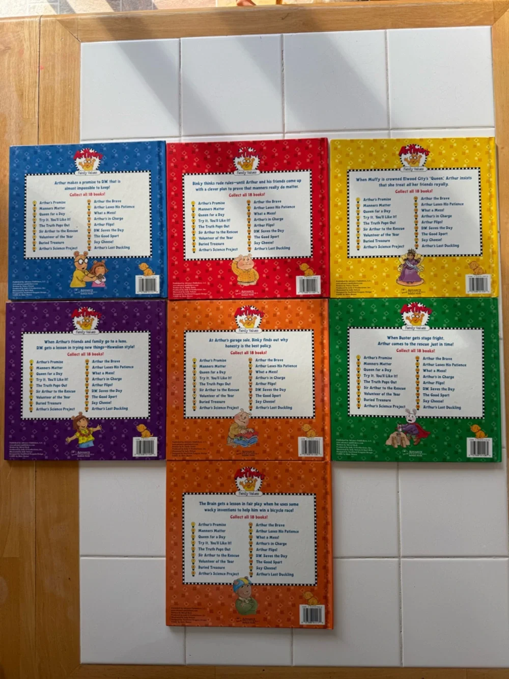 Arthur's Family Values Childrens Book Set of 7 Marc Brown PBS Kids EUC #1-6, 17 - Picture 2 of 7